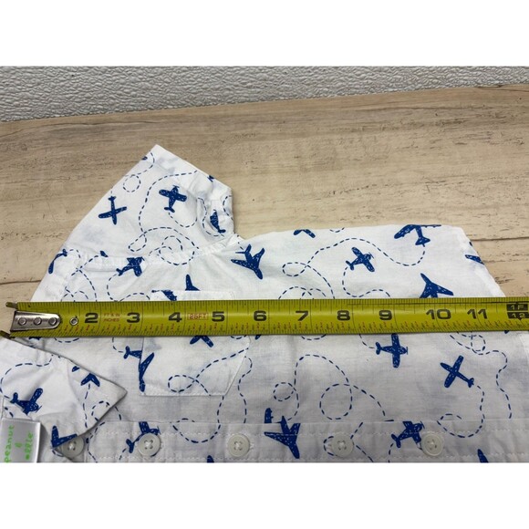 Peanut & Ollie Boys Airplanes Print Shirt Button Up Short Sleeve Size: 6/9 M - Picture 8 of 8